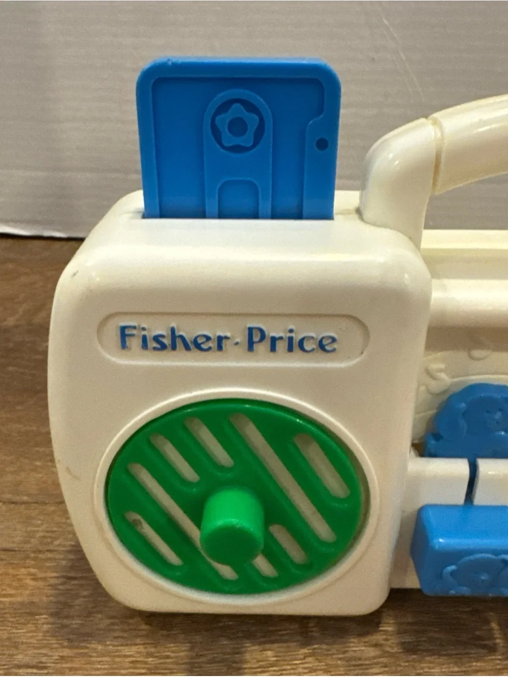 Vintage Fisher-Price Pretend Radio Music Toy White Red Blue Yellow